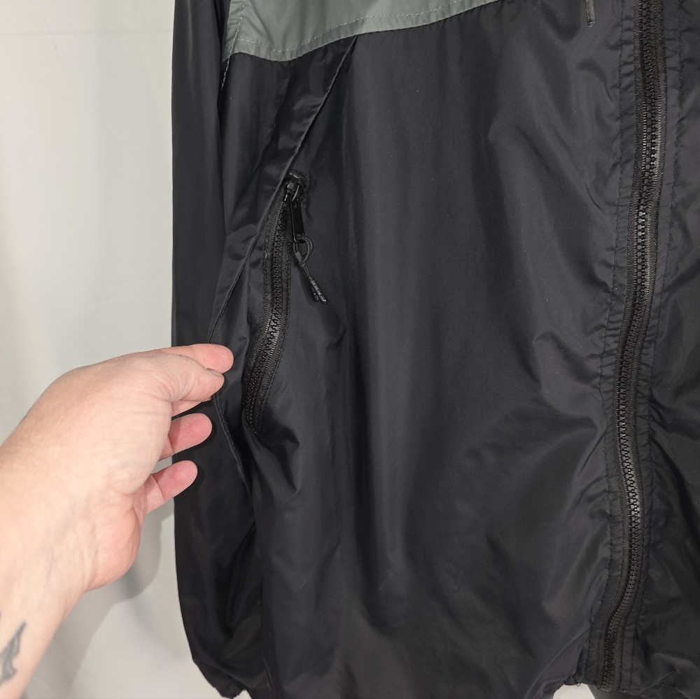Aeropostale Men's Windbreaker Jacket Lightweight Gray Black Size XL CK-1508 - Picture 4 of 10